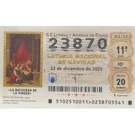Décimo Lotería Navidad 23870