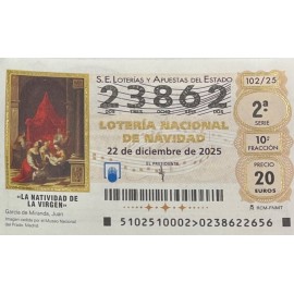 Décimo Lotería Navidad nº 23862