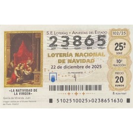 Décimo Lotería Navidad nº 23865