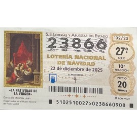 Décimo Lotería Navidad nº 23866