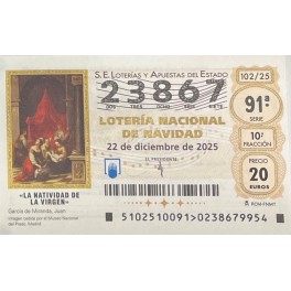 Décimo Lotería Navidad nº 23867