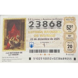 Décimo Lotería Navidad nº 23868 Décimo Lotería Navidad nº 23868