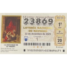 Décimo Lotería Navidad nº 23869
